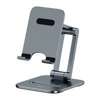 Baseus Desktop Biaxial Suport pliabil/metal pentru smartphone gri (LUSZ000013)
