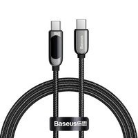 Baseus USB Type C - USB Type C cable 100 W (20 V / 5 A) 1 m Power Delivery with display screen power meter black (CATSK-B01)