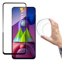 Wozinsky Full Cover Flexi Nano film de sticlă de sticlă temperată cu rama Samsung Galaxy M51 negru