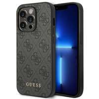 Husa Apple iPhone GUESS 14 Pro Max 4G Metal Gold Logo Grey Hardcase