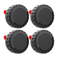 Husă Apple AirTag, cu înșurubare, rezistentă la apă, autoadezivă - Neagră - 4 buc