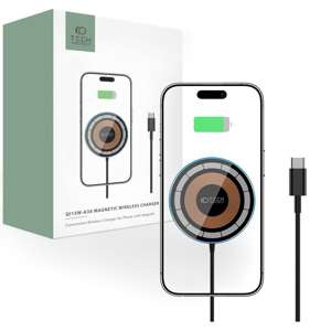Tech-protect Qi15w-a30 Magnetic MagSafe Încărcător wireless negru