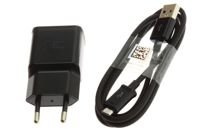 Original SAMSUNG EP-TA200 Încărcare rapidă + Cablu Micro USB 1M Galaxy S6 S7 Edge negru
