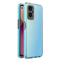Case husanou Primăvară Realme 9i, Oppo A36 / A76 / A96 siliko cover cu cadru albastru deschis