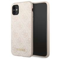 Husa GUESS Apple iPhone  11 4G Metal Gold Logo Pink Hardcase