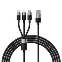 Cablu 3in1 USB - micro USB / Lightning / USB C 3.5A 1.2m Baseus StarSpeed - negru