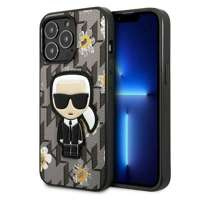 Husa Apple iPhone KARL LAGERFELD 13 13 13 Pro Flower Iconik Karl Grey Case