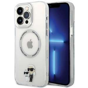 Husa Karl Lagerfeld KKLHMP13XHNKCIT iPhone 13 Pro Max 6.7" hardcase transparent Iconic Karl&amp;Choupette MagSafe Case