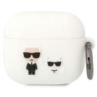 Karl Lagerfeld KLACA3SILKCW Capac AirPods 3 alb/alb Silicon Karl &amp; Choupette