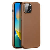 Dux Ducis Ducis Grit leather husa pentru iPhone 14 capac elegant din piele artificială (compatibil cu MagSafe) maro