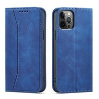 Magnet Fancy Case husa pentru iPhone 12 Pro Max card portofel carte de caz carte titular albastru