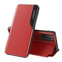 Eco Leather View Case caz elegant husa cu capacul flip și funcția de stand Xiaomi Redmi K40 Pro + / K40 Pro / K40 / Poco F3 roșu