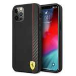 FERRARI Apple iPhone 12 Pro Max On Track Carbon Stripe Black Hardcase