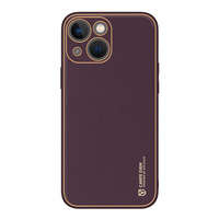 husa iPhone Dux Ducis Ducis Yolo 14 Plus elegant capac de piele ecologică violet