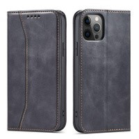 Magnet Fancy Case husa pentru iPhone 12 Pro Max card portofel carte de caz carte de titular negru