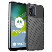 Husa Case husanou Thunder Motorola Motorola Moto E13 siliko blindat negru de acoperire armată Case