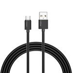 CABLU T-PHOX NETS TYPE-C NEGRU 30 CM 2.4A ; PVC ; 0,3M