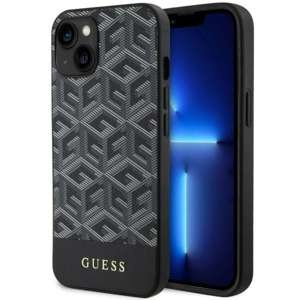 Husa iPhonecase MagSafe Guess GUHMP14SHGCFSEK 14 6.1" negru/negru tare GCube Stripes Case