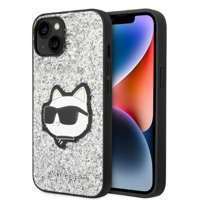 iPhonecase Glitter Karl Lagerfeld KLHCP14MG2CPS 14 Plus 6.7" argintiu/argintiu Choupette Hard Patch