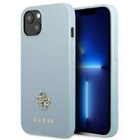 Husa Apple iPhone GUESS 13 Saffiano 4G Small Metal Logo Blue Hardcase