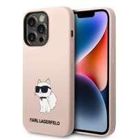iPhonecase Karl Lagerfeld KLHCP14LSNCHBCP 14 Pro 6.1" roz/roz dur Choupette de silicon roz/roz