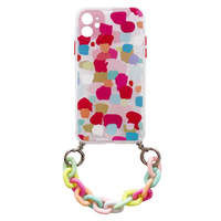 Lanț de culoare Case gel elastic husa cu lanț cu lanț pandantiv pentru Samsung Galaxy A72 4G multicolor (2)