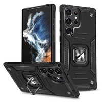 Armor husa suport magInel Wozinsky Samsung Galaxy S23 Ultra blindat acoperire netic inel negru