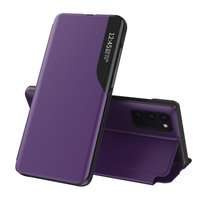 Eco Leather View Case caz elegant husa cu clapetă și funcție de stand Samsung Galaxy A72 4G violet