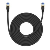 Kabel sieciowy w oplocie kat. 7 Baseus Ethernet RJ45, 10Gbps, 8m (czarny)