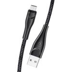 Cablu Braided USAMS MicroUSB 2m 2A US-SJ396 Negru