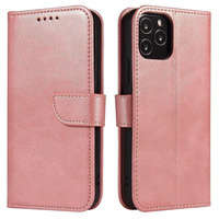 Magnet Case husă elegantă husa husă cu clapetă și funcție stand Samsung Galaxy A03s (166.5) roz