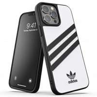 Husa iPhone Adidas OR turnat PU 13 Pro Max 6.7" alb / alb 47143