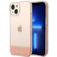 Husa Apple iPhone GUESS 14 Translucent Pink Hardcase