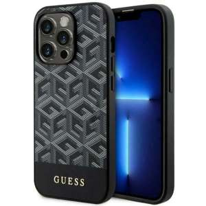 Husa iPhonecase MagSafe Guess GUHMP14XHGCFSEK 14 Pro Max 6.7" negru/negru tare GCube Stripes Case