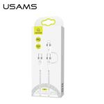 Cablu Braided USAMS USB-C la USB-C Lightning 60W Fast Charge Alb