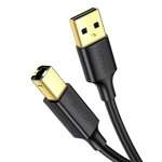 Cablu UGREEN USB-A 2.0 USB-B 2.0 către imprimantă placată cu aur US135 2m negru