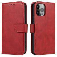 Husa Mag Case Husa Case net Samsung Galaxy S23 Ultra Cover Samsung Galaxy S23 Ultra Cover cu clapetă portofel Stand roșu Case