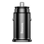 Încărcător auto inteligent Baseus Square 2x USB QC3.0 Quick Charge 3.0 SCP AFC 30W negru (CCALL-DS01)