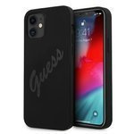 Husa GUESS Apple iPhone 12 Mini Script Vintage GUHCP12SLSVSBK Negru Hardcase