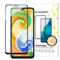 folie sticla ecran Wozinsky Full Glue Sticlă temperată cu lipici integral Samsung Galaxy A04s 9H peste tot cu ramă neagră
