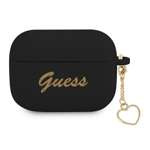 Husa GUESS Apple Husa Pro Case din silicon Charm Collection, neagra