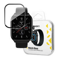 folie sticla ecran Wozinsky Full Glue Tempered Glass pentru Xiaomi Amazfit GTS 4 9H peste tot cu luneta neagră