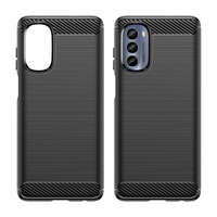 Husa Case husanounou Carbon pentru Motorola Moto G62 5G flexibil siliko carbo capac negru Case