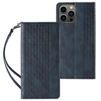 Mag Case husa curea de plasă Samsung Galaxy S23+ flip acoperire portofel mini lanyard suport albastru