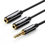 UGREEN Audio Splitter Audio Cablu AUX Jack 3.5mm AV123 25cm Negru