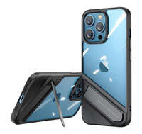 Ugreen Fusion Kickstand Case carcasă rigidă cu ramă din gel și suport pentru iPhone 13 Pro negru (90153)