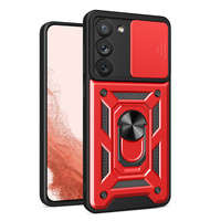 Husa Armor husa Hybrid Camshield pentru Samsung Galaxy S23+ carcasă blindată cu capac pentru cameră foto roșu Case