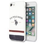 US POLO Case Apple iPhone 7 8 SE 2020 Tricolor Pattern Collection BI White Case