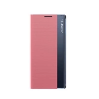 Noua husa Sleep Case pentru Samsung Galaxy S25 Ultra, husa cu clapa si suport - roz