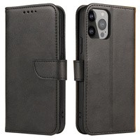 Magnet Case husă elegantă husa husă cu clapetă și funcție stand iPhone 13 negru